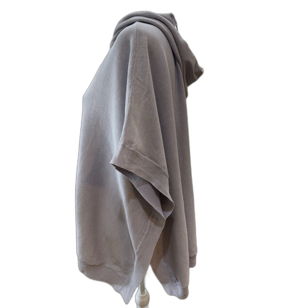 Barefoot Dreams Hooded Poncho OS Lilac Cotton Oversized Sleeveless Lounge NWT